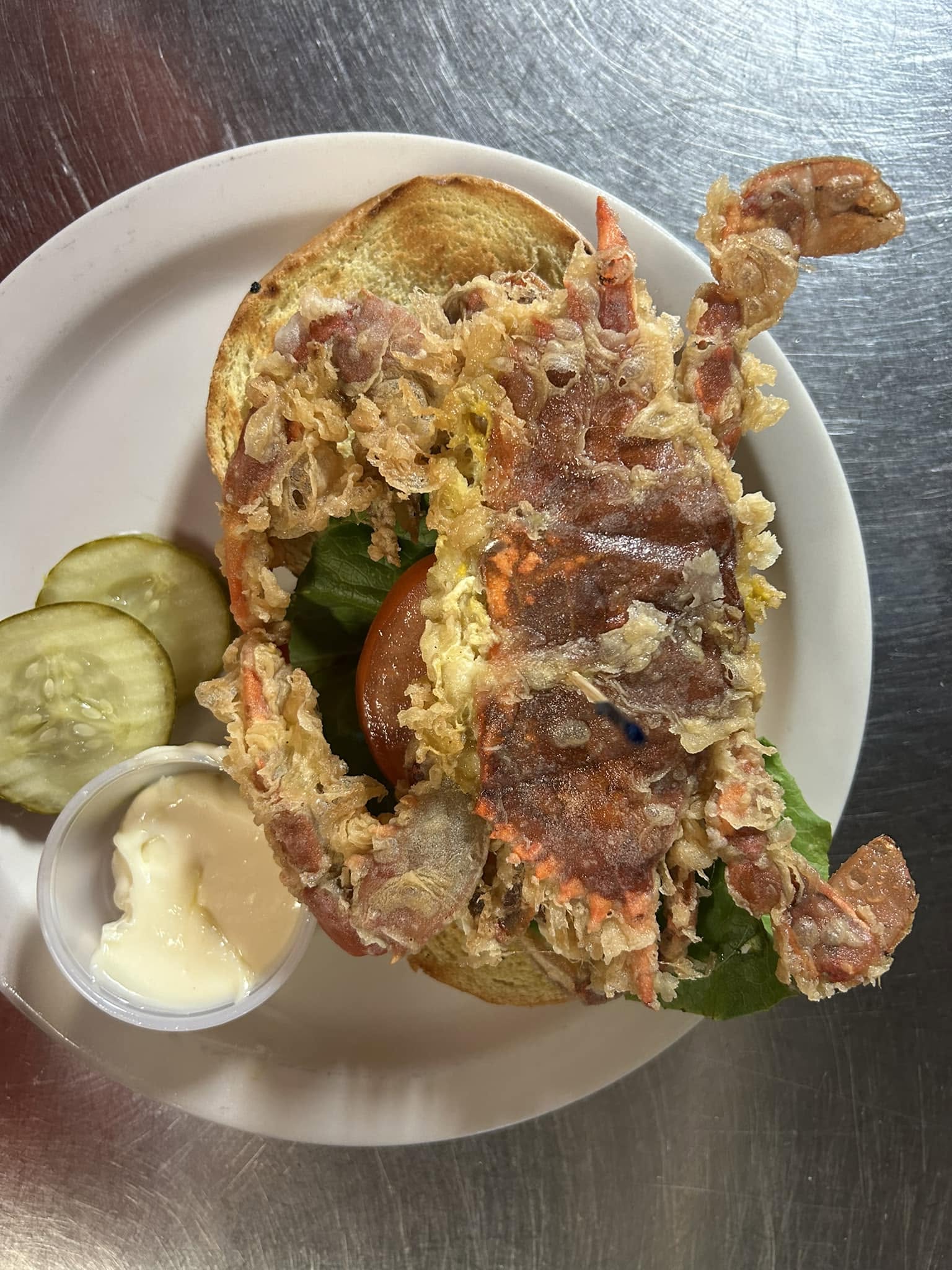 Johnny Dee’s soft-crab sandwich